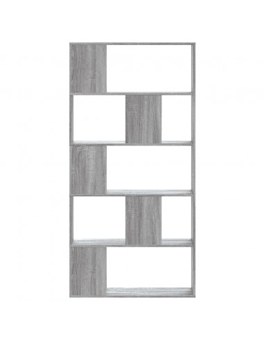 Libreria 5 Ripiani Grigio Sonoma 80,5x23,5x162,5cm Multistrato
