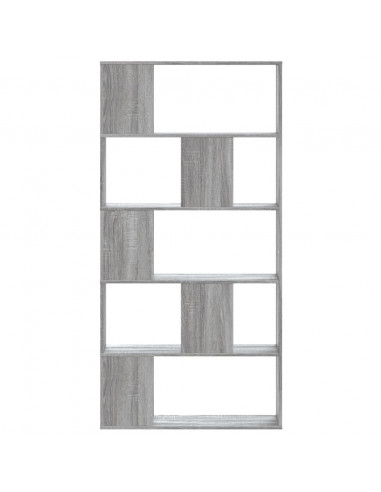 Libreria 5 Ripiani Grigio Sonoma 80,5x23,5x162,5cm Multistrato