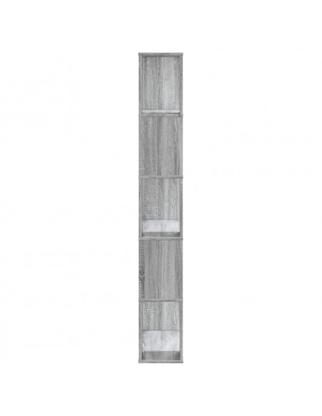 Libreria 5 Ripiani Grigio Sonoma 80,5x23,5x162,5cm Multistrato