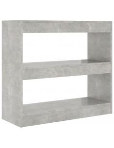 Libreria/Divisorio Grigio Cemento 80x30x72 cm 2