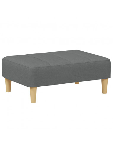 Poggiapiedi Grigio Scuro 77x55x31 cm in Tessuto