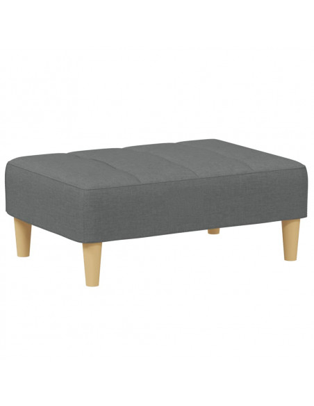 Poggiapiedi Grigio Scuro 77x55x31 cm in Tessuto