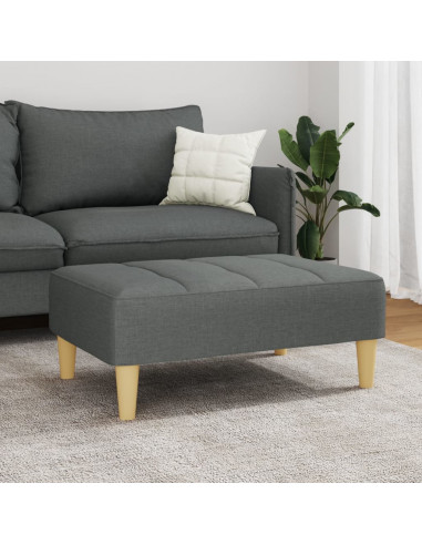 Poggiapiedi Grigio Scuro 77x55x31 cm in Tessuto