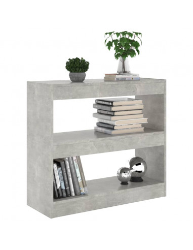 Libreria/Divisorio Grigio Cemento 80x30x72 cm