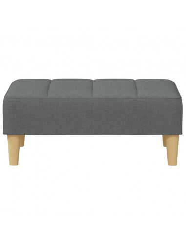 Poggiapiedi Grigio Scuro 77x55x31 cm in Tessuto