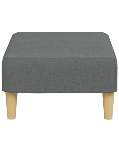 Poggiapiedi Grigio Scuro 77x55x31 cm in Tessuto