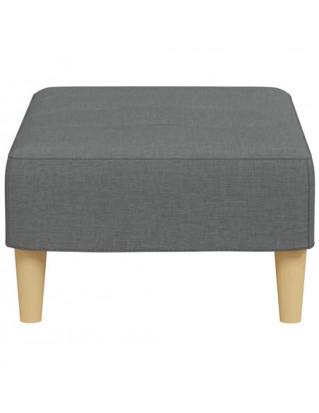 Poggiapiedi Grigio Scuro 77x55x31 cm in Tessuto