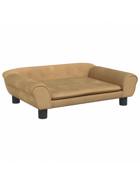 Lettino per Cani Marrone 70x48x22 cm in Velluto