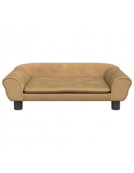 Lettino per Cani Marrone 70x48x22 cm in Velluto