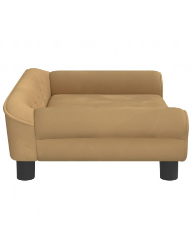 Lettino per Cani Marrone 70x48x22 cm in Velluto