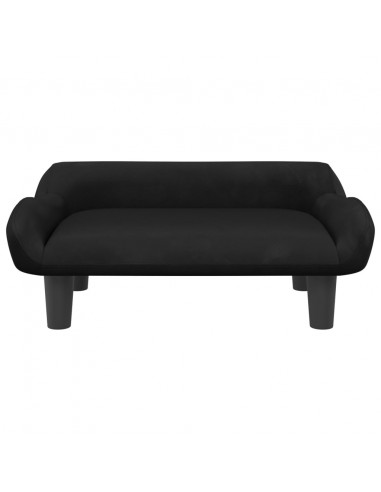 Lettino per Cani Nero 70x40x24 cm in Velluto