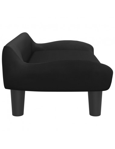 Lettino per Cani Nero 70x40x24 cm in Velluto