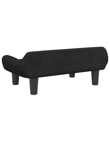 Lettino per Cani Nero 70x40x24 cm in Velluto
