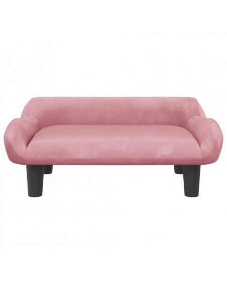 Lettino per Cani Rosa 70x40x24 cm in Velluto