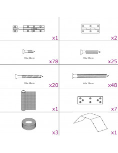 Pollaio 268x100x190 cm in Metallo 2