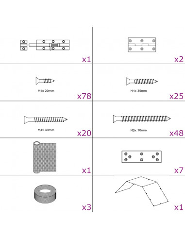 Pollaio 268x100x190 cm in Metallo
