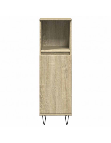 Set Mobili da Bagno 3 pz Rovere Sonoma in Legno Multistrato