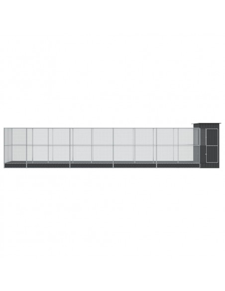 Voliera con Estensione Argento 1037x203x216 cm in Acciaio