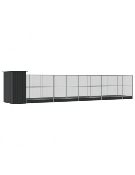 Voliera con Estensione Argento 1037x203x216 cm in Acciaio
