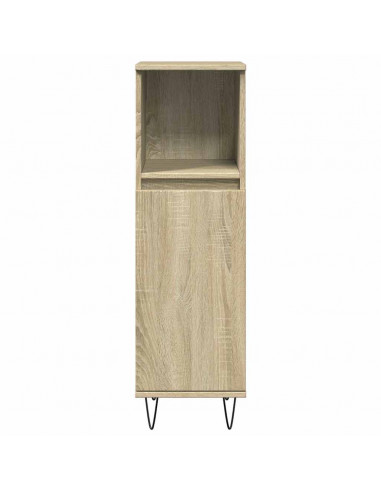 Set Mobili da Bagno 3 pz Rovere Sonoma in Legno Multistrato
