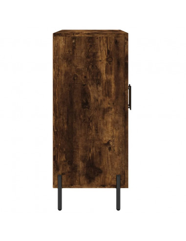Credenza Rovere Fumo 90x34x80 cm in Legno Multistrato