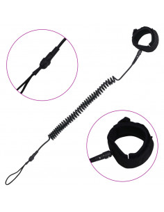 Guinzaglio da SUP a Spirale Nero 10 pollici/25,4 cm 2