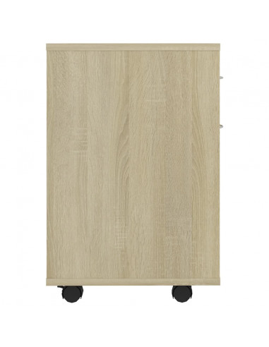 Armadietto con Ruote Rovere Sonoma 45x38x54cm Legno Multistrato