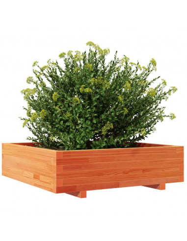 Fioriera Giardino Marrone Cera 90x90x26,5cm Legno Massello Pino