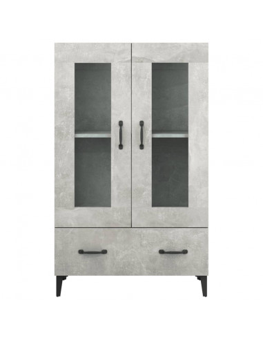 Credenza Grigio Cemento 70x31x115 cm in Legno Multistrato