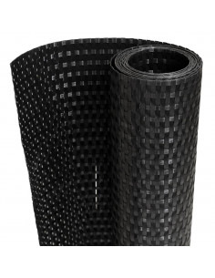 Paravento da Balcone Nero 1000x80 cm in Polyrattan 2