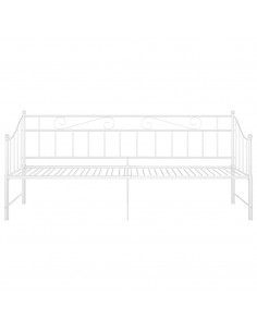 Telaio Divano Letto Estraibile Bianco in Metallo 90x200 cm 2
