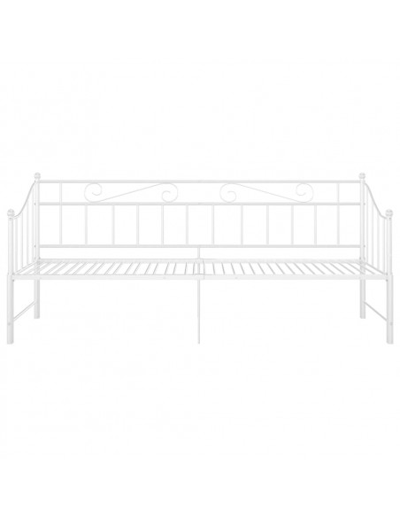 Telaio Divano Letto Estraibile Bianco in Metallo 90x200 cm