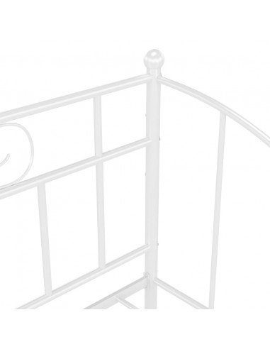 Telaio Divano Letto Estraibile Bianco in Metallo 90x200 cm