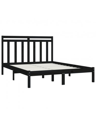 Giroletto Nero in Legno Massello 150x200 cm King Size