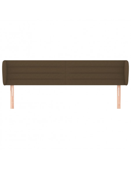 Testiera ad Orecchio Marrone Scuro 183x23x78/88 cm in Tessuto