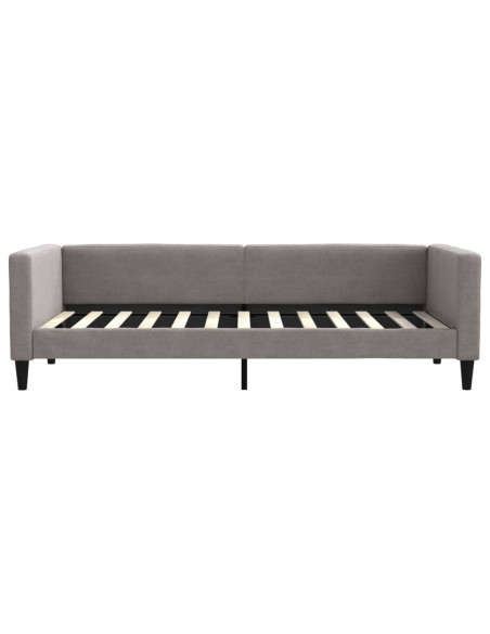 Divano Letto Estraibile con Cassetti Tortora 90x200 cm Tessuto
