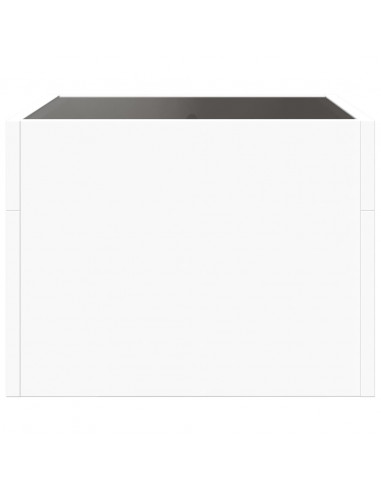 Tavolino da Salotto con LED Infinity Bianco 40x40x30 cm