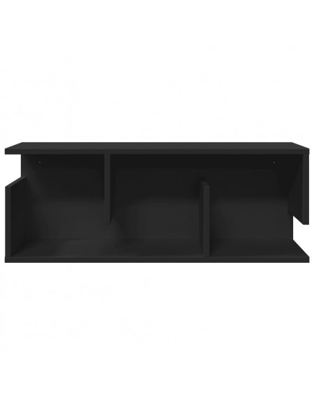 Mobile a Parete 80x20x30 cm Nero in Legno Multistrato