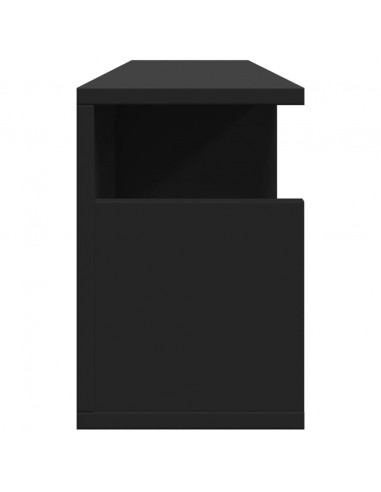 Mobile a Parete 80x20x30 cm Nero in Legno Multistrato