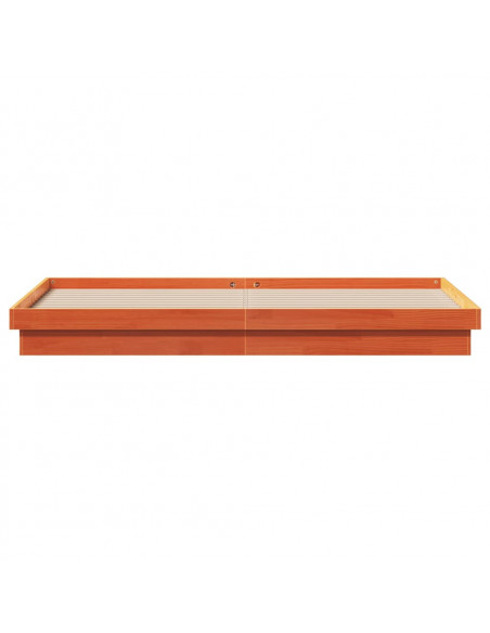 Giroletto LED Marrone Cera 180x200 cm in Legno Massello di Pino