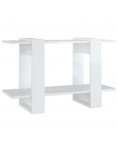 Libreria/Divisorio Bianco Lucido 80x30x51 cm 2