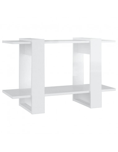 Libreria/Divisorio Bianco Lucido 80x30x51 cm