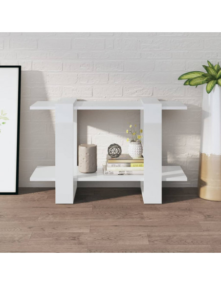 Libreria/Divisorio Bianco Lucido 80x30x51 cm