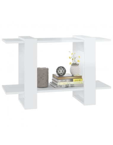 Libreria/Divisorio Bianco Lucido 80x30x51 cm