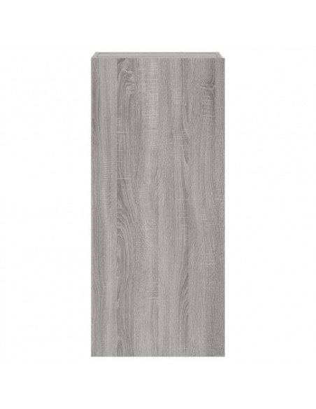 Mobile TV Parete Grigio Sonoma 40,5x30x90 cm Legno Multistrato