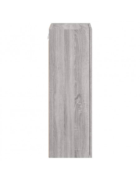 Mobile TV Parete Grigio Sonoma 40,5x30x90 cm Legno Multistrato