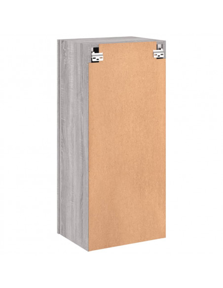 Mobile TV Parete Grigio Sonoma 40,5x30x90 cm Legno Multistrato