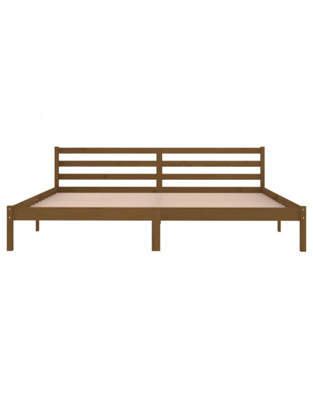 Giroletto in Legno Massello di Pino 200x200 cm Marrone Miele