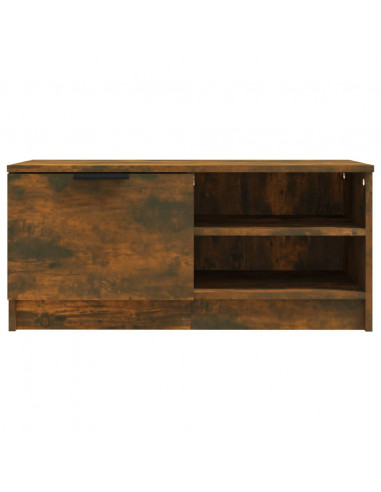 Mobili TV 2 pz Rovere Fumo 80x35x36,5 cm in Legno Multistrato