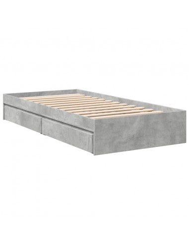 Giroletto Cassetti Grigio Cemento 75x190 cm Legno Multistrato